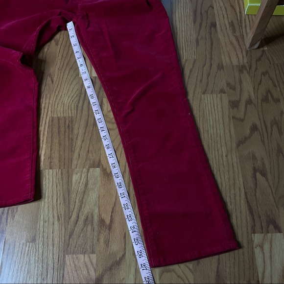 Lands’ End Mid Rise Straight Corduroy Pants Red 6 - Picture 11 of 11